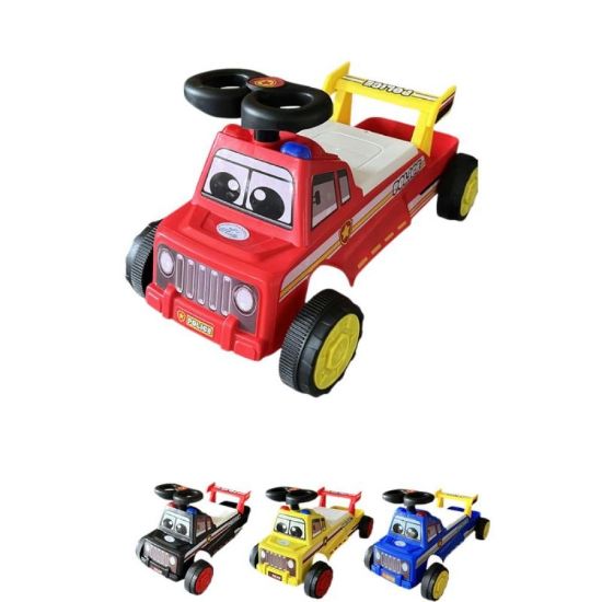 صورة سيارة دفع للأطفال تصميم شرطة